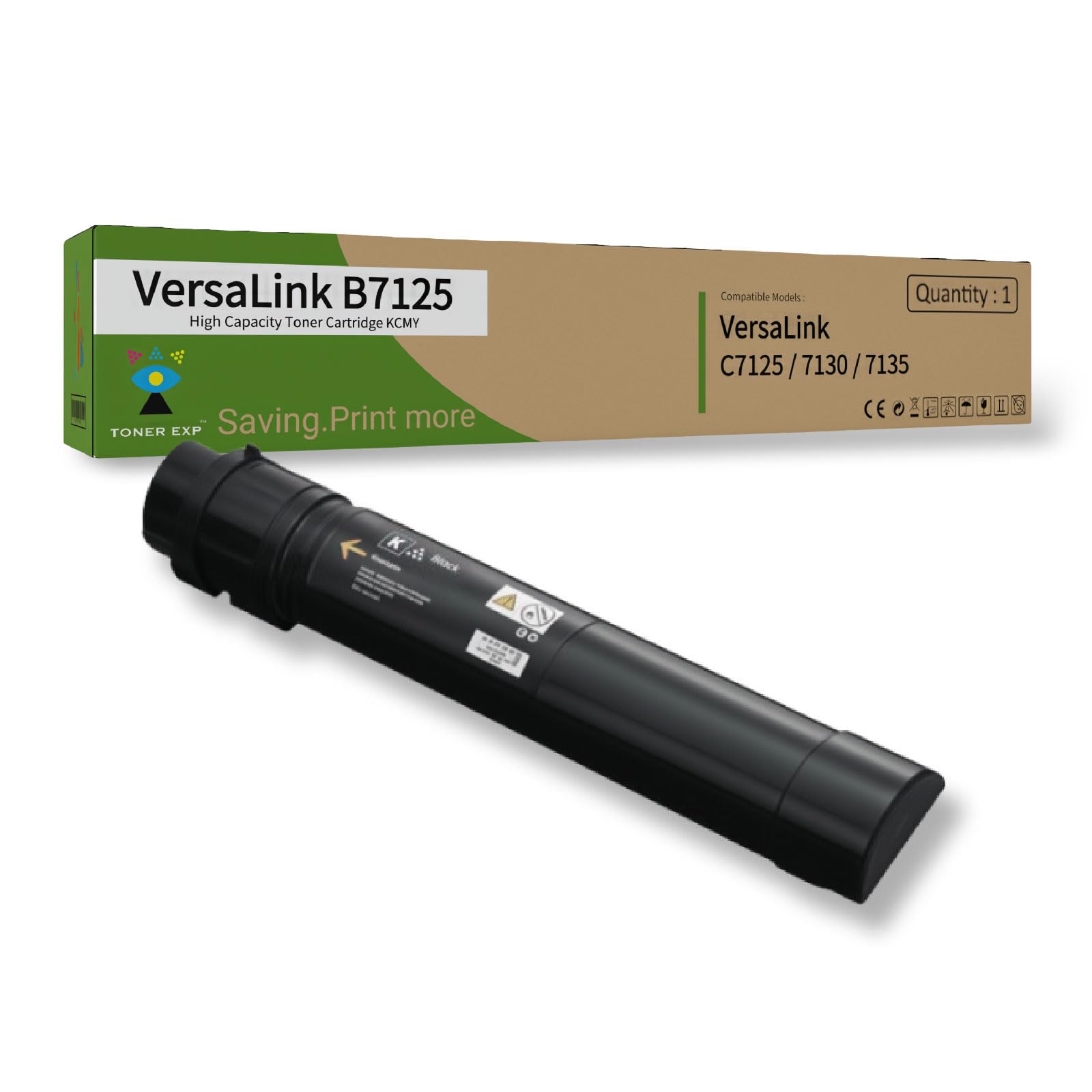 Toner EXP Toner Cartridge for Xerox VersaLink B7125/B7130/B7135, Compatible with 006R01818. Prints up to 34,300 pages.
