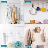 PAIDASHU Self Adhesive Hooks 25 Pack Heavy Duty 10 KG Nail Free Hangers view 2