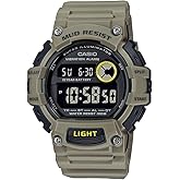 Casio Men's Mud Resistant 10-Year Battery Quartz Watch with Resin Strap, Khaki, 27.6 (Model: TRT-110H-5BVCF)