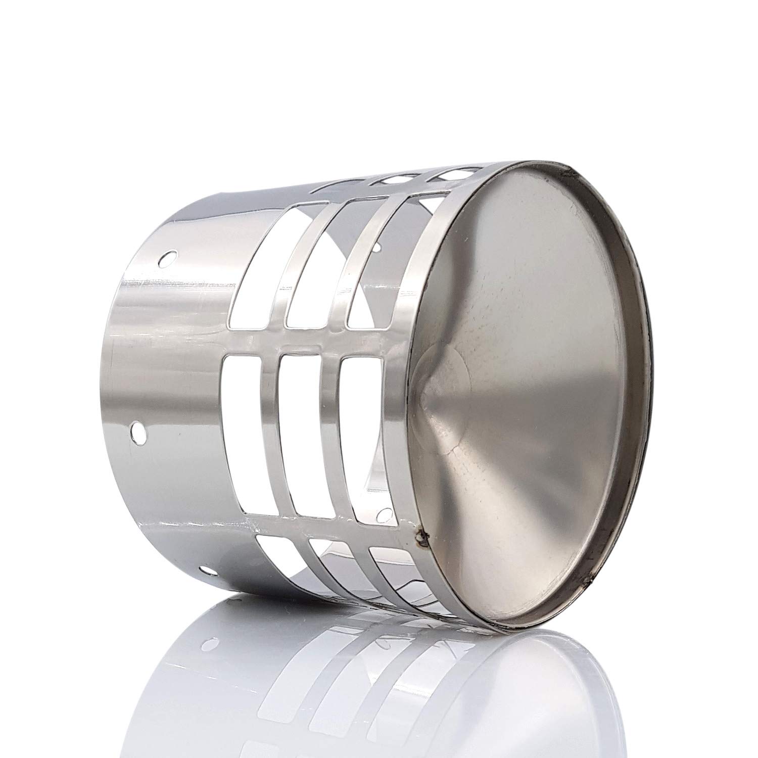 TYGERIX® Horizontal Wall Terminal Windproof Steel for Exhaust Fume or Air Intake Ø 100 mm | Suitable for Wood or Pellet Stoves Boilers and Systems | Heat Resistant | Il Top