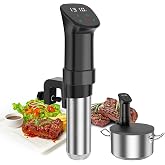 Sous Vide Machine-Suvee Cooker-Rocyis Sous Vide Kit with Lid, Recipes-1000W Fast Heating Immersion Circulator/Accurate Temperature and Timer/Digital Touch Screen, Stainless Steel (US Standard)