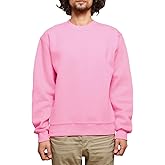 TUVEKE Men's Sweatshirts Soft Long Sleeve Crewneck Sweatshirt Midweight Fleece Sweat Shirt Breathable Pullover Sweater S-3XL