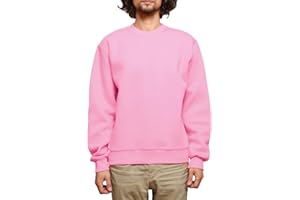 TUVEKE Men's Sweatshirts Soft Long Sleeve Crewneck Sweatshirt Lightweigt Fleece Sweat Shirt Breathable Pullover Sweater S-3XL