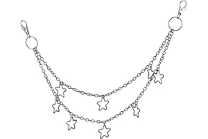 Pejnl Hip Hop Pants Chain Punk Jean Chain Rock Star Pocket Chain Layered Wallet Chain Goth Accessories for Women and Men