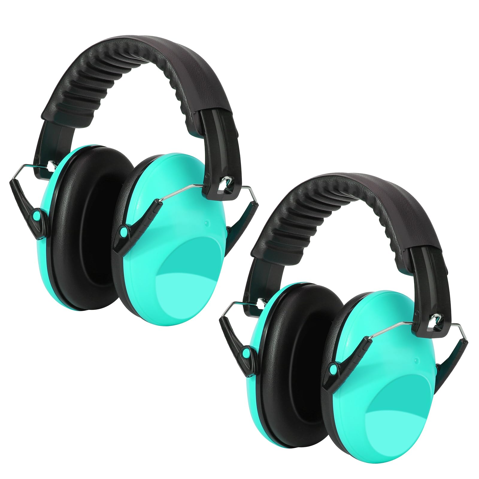 Kriogor 2 Pack Ear Defenders Children, 26dB SNR Noise Cancelling Headphones Hearing Protection Earmuffs, Adjustable Soft Adults Kids Ear Defenders Protectors for Autism Airplane Study Fireworks(Mint) — image 1