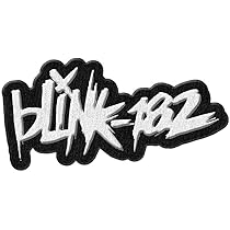 Blink-182 Scratch Band Logo Woven Patch Size Accessory Size