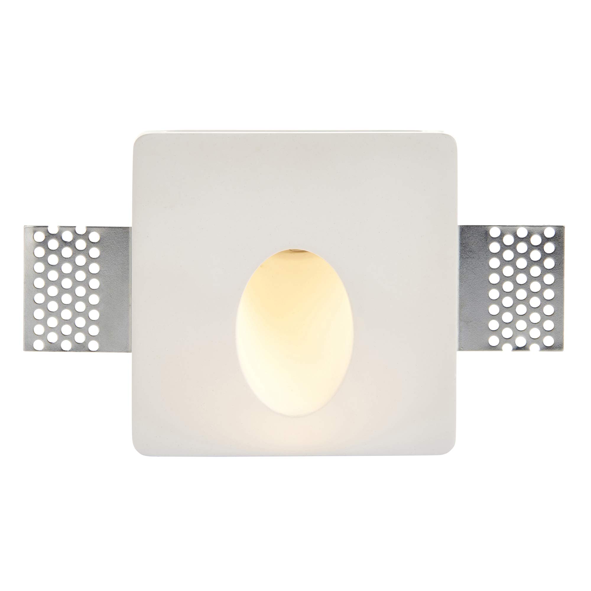 ZEKE Trimless Plaster-in Square Anti Glare LED Wall Light Paintable Seamless Feature Lighting in Warm White 3000K