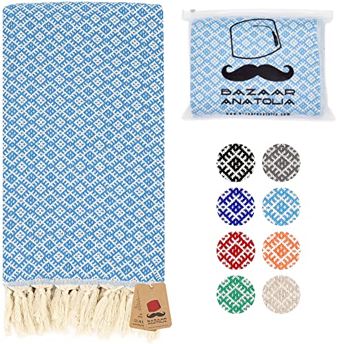 Bazaar Anatolia Ethnic Turkish Beach Towel 100 Cotton 73x38 Oversized