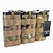 Loglife Tactical Magazine Pouch Holds Holster Triple M4/M16 Open Top Mag Pouch 1000d with Bungee System (CP)