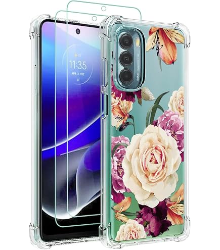 Funda Para Moto G 5G 2022 - Diseño Flor De Colibrí | Doble Capa Anti-Golpes Y Soporte Carga Inalámbrica
