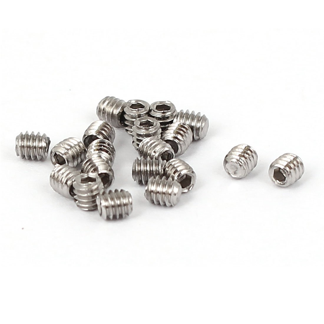 Sourcingmap M2x2mm Cup Point Hex Socket Grub Set Screws 20pcs for Gear