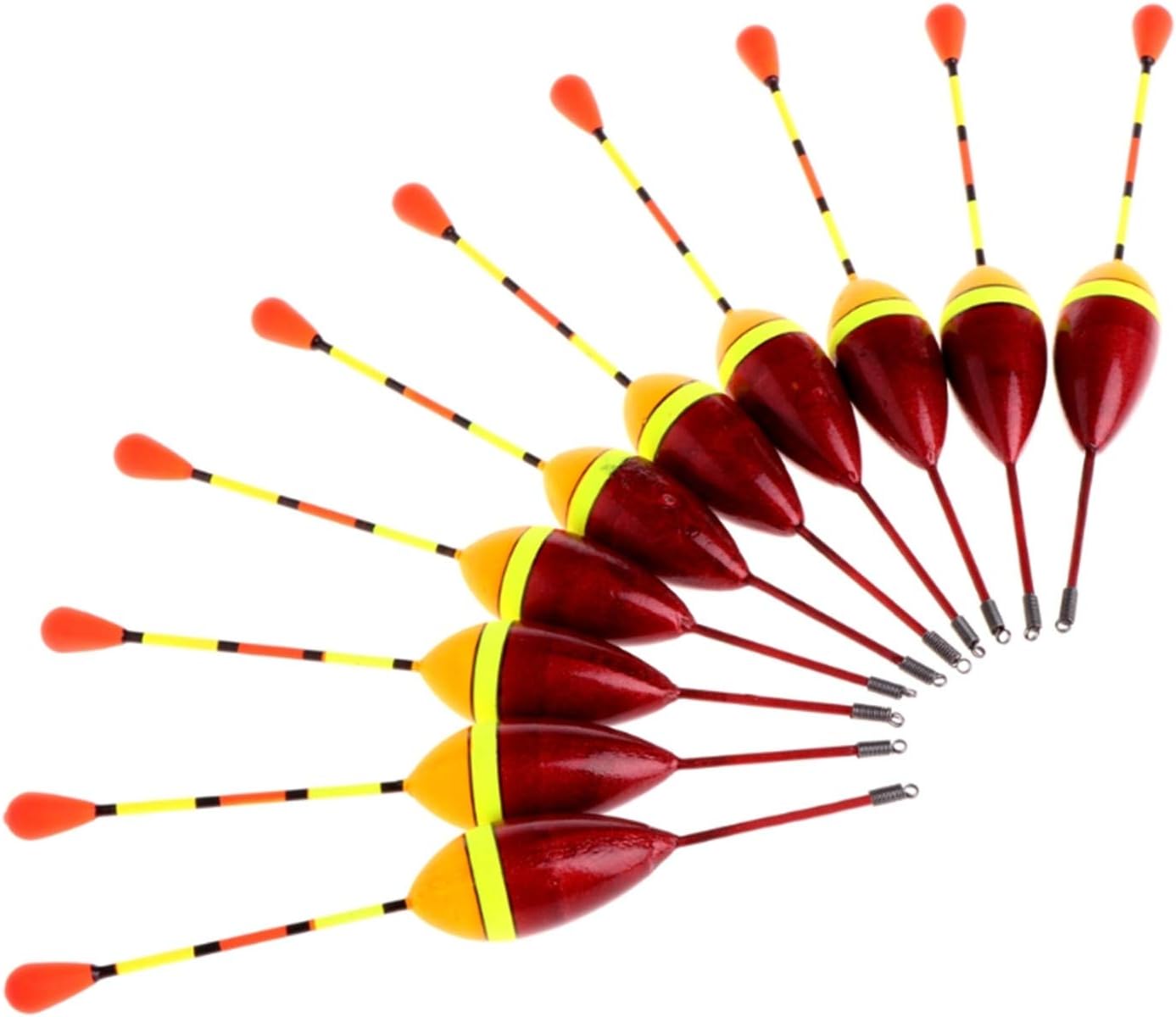 WNDSYN Fishing Float Juego de 10 flotadores de Pesca para Aparejos de