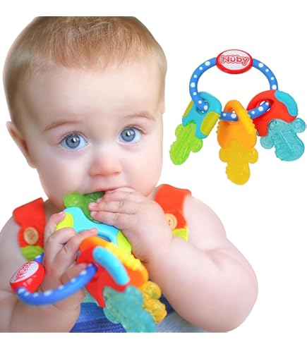 Amazon.com : Nuby Geo Zoos Massaging Silicone Teether with