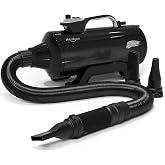 Dual Motor High Velocity Pet Dog Grooming Force Hair Dryer/Blower 6.0HP | 6.0HP powerful high velocity blower dryer for professional dog hair grooming, Jet Black DHD-2400T