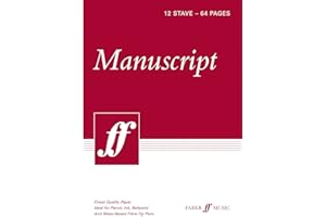 Manuscript Paper -- 12 Stave Full Size (8.5)": White Paper (Faber Edition)