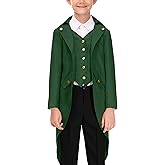BesserBay Halloween Boys Steampunk Vintage Medieval Tailcoat Victorian Jackets Size 4-14 Years