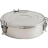 IMUSA 1.5Qt Stainless Steel Flan Mold with Lid, Round Baking Pan for Flan, Cheesecake, Pudding, and Desserts, Silver