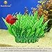 SunGrow Artificial Aquarium Plants for Aquatic Pets, Realistic Green Plants with Ceramic Base, Fish Tank Decorations & Home Decor, 10Pcs/Pack