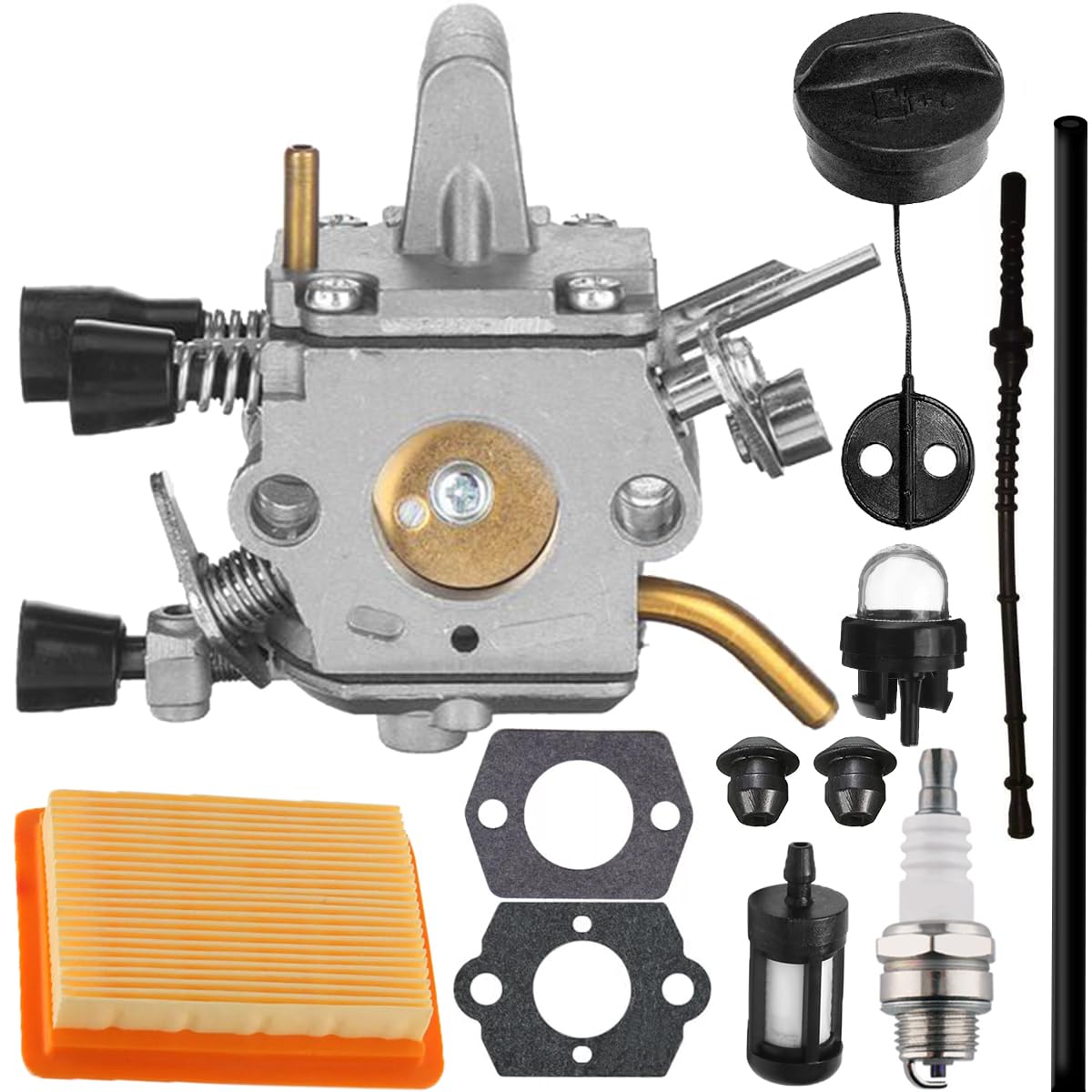 ZAMDOE Carburetor for Sthil FS120 FS200 FS020 FS202 FS250 FS250R FS300 FS350 FR350 FS120R FS200R BT120 BT120C BT121 SP200 TS200 HT250 String Trimmer Carb Replace 4134 120 0653 4134 120 0603
