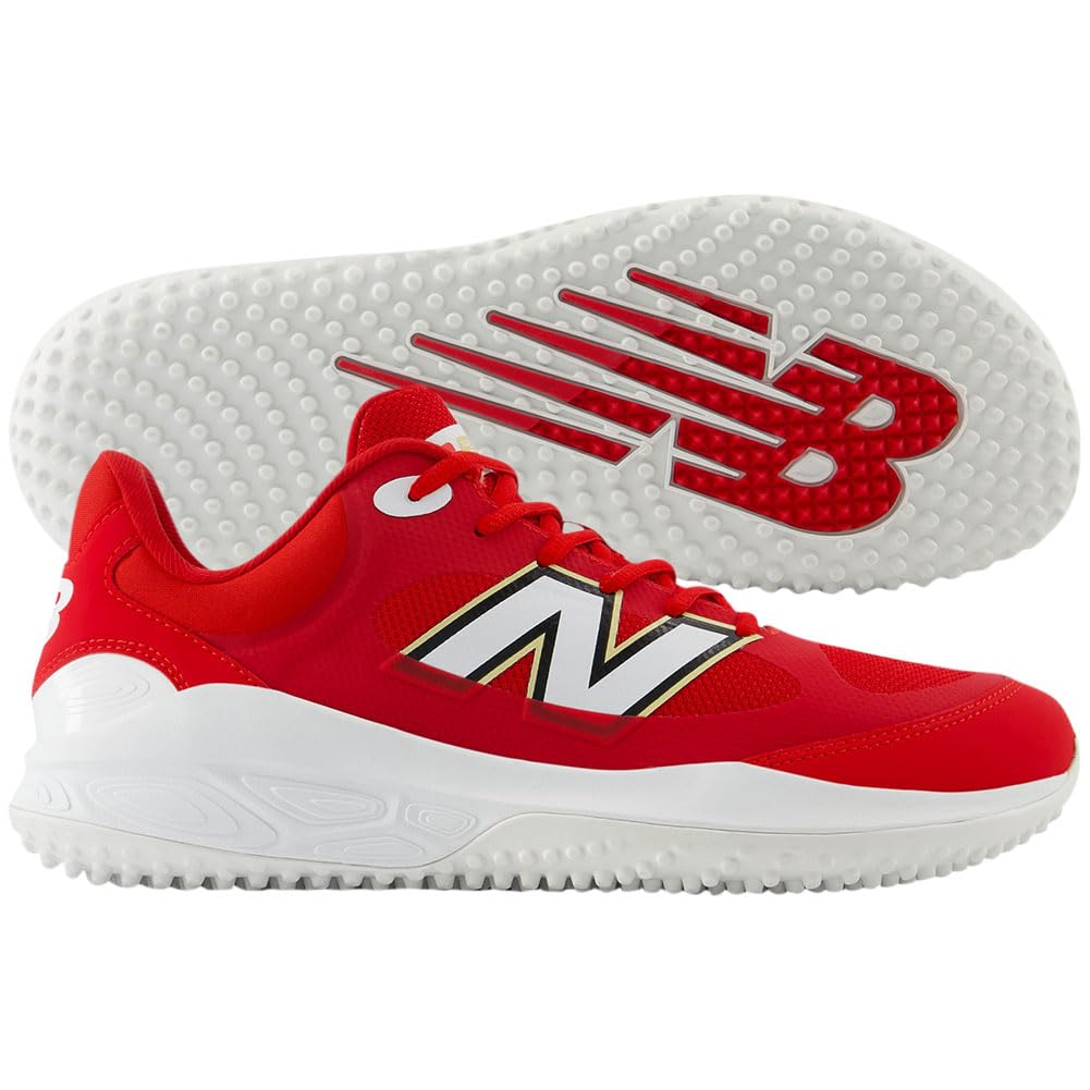 Photo 1 of New Balance Men's Fresh Foam 3000 V7 Turf-Trainer Baseball Shoe, Team Red/White, 7