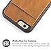 iphone 6s Wallet Case, ZVE Genuine Leather iphone 6 Case Wallet Kickstand case with Card Holder Slots and Stand Feature Protective Shockproof Wallet Case Cover For Apple iphone 6 / 6s - Brown