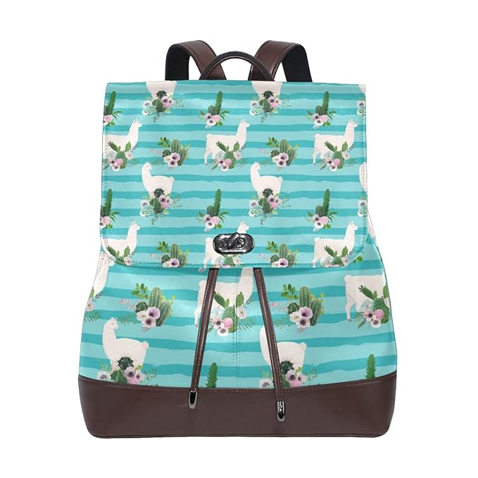 Amazon.com: Mochila de piel de Llama y Cactus para trabajo ...