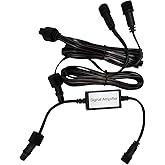 ASAHOM 6ft Extension Cords with Signal Amplifier, Compatible with ASAHOM S1040 S1050 S1060 Permanent Outdoor Lights, Black