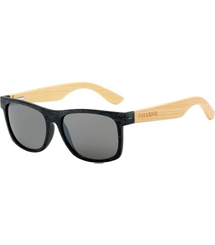 Amazon.com: Piranha Eyewear Hardy Clear Square Bamboo  display picture 3