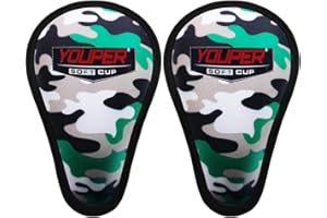 Youper 2-Pack Boys Youth Soft Foam Protective Athletic Cup (Ages 7-12), Kids Sports Cup for Baseball, Football