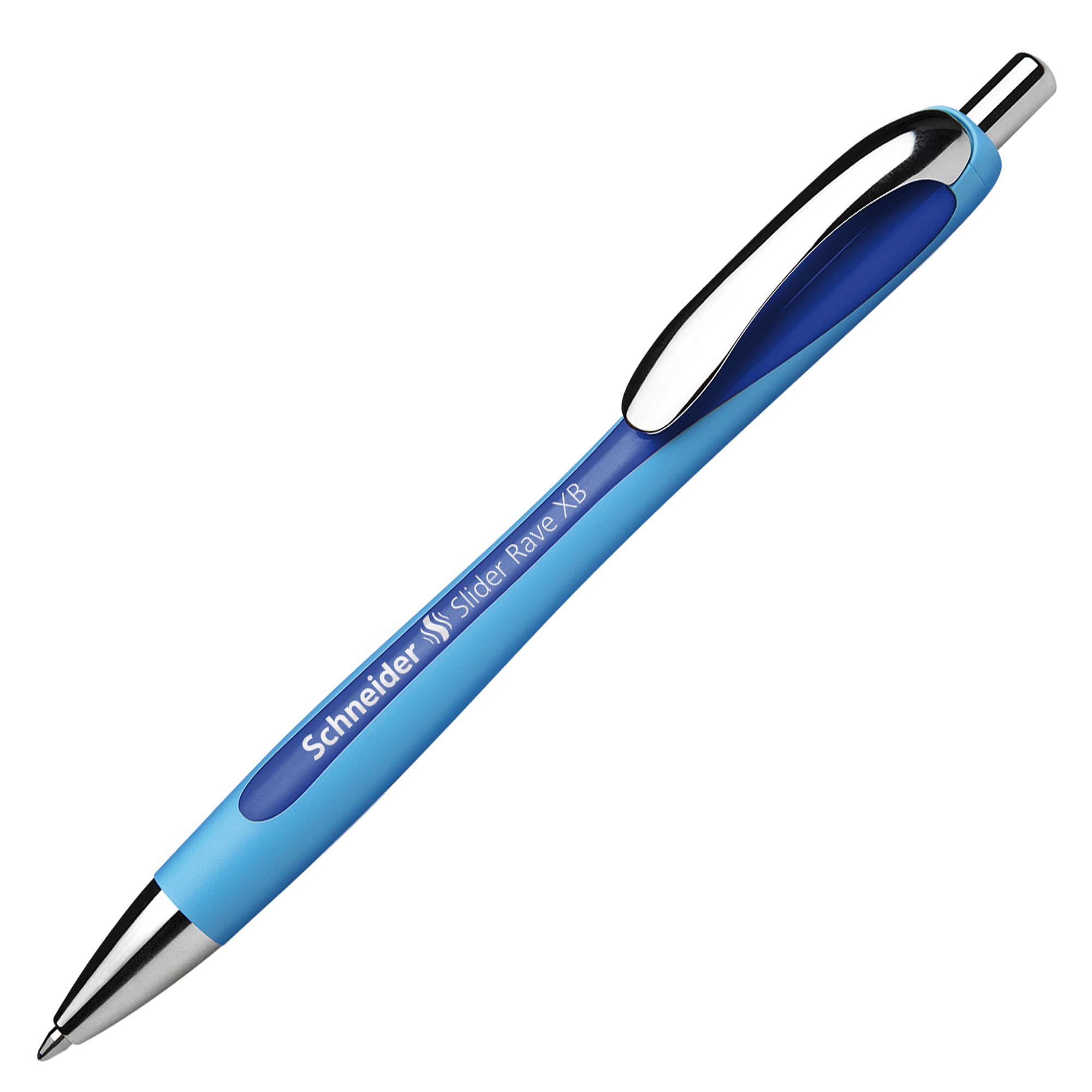 Schneider 132503 Slider Rave XB ballpoint pen (line width XB, indelible refill, blue ink), 1 piece