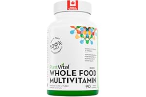 PlantVital Whole Food MULTIVITAMIN: Daily Vitamins for Men and Women - Made in Canada - 56 Superfoods, Probiotics, and Digest