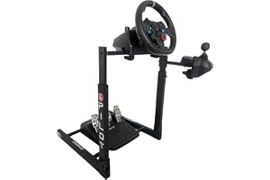 LIMARACE Suporte Cockpit Para Volante Logitech Com Suporte De Cambio. Compatível com LOGITECH-G25, LOGITECH-G27, LOGITECH-G29, LOGITECH-G920, LOGITECH-23, LOGITECH-Driving Force GT. USB.