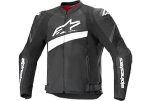 Alpinestars T-GP Plus R V4 Airflow Men's Street Motorcycle Jackets - Black/White/Large