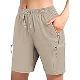 BVVU Women's Hiking Cargo Shorts Lightweight 7" Athletic Shorts for Women Quick Dry Casual Travel with Pockets