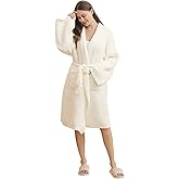bearberry Cozy Robe Lightweight Soft Plush Bathrobe with Pockets for Women