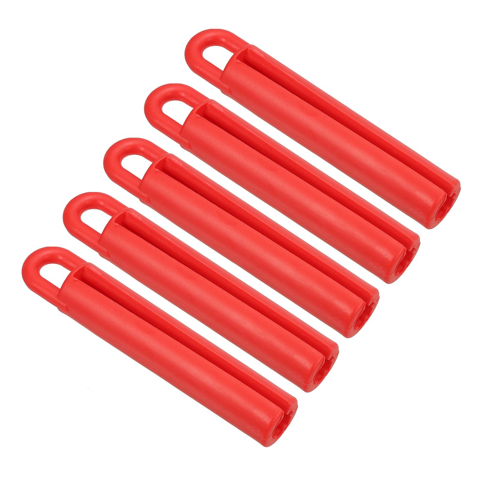 PATIKIL 4" Billiard Cue Hanger, 5 Pack Rubber Snooker Pool Rod Sleeve Protector Billiard Stick Storage Hanging Tool Accessory, Red
