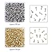 BESTTOYHOME 500 Pieces Mini Small Paper Fasteners Brass Plated Scrapbooking Brads Round Metal Brads with Storage Box for Crafts Making DIY, Gold and Silver