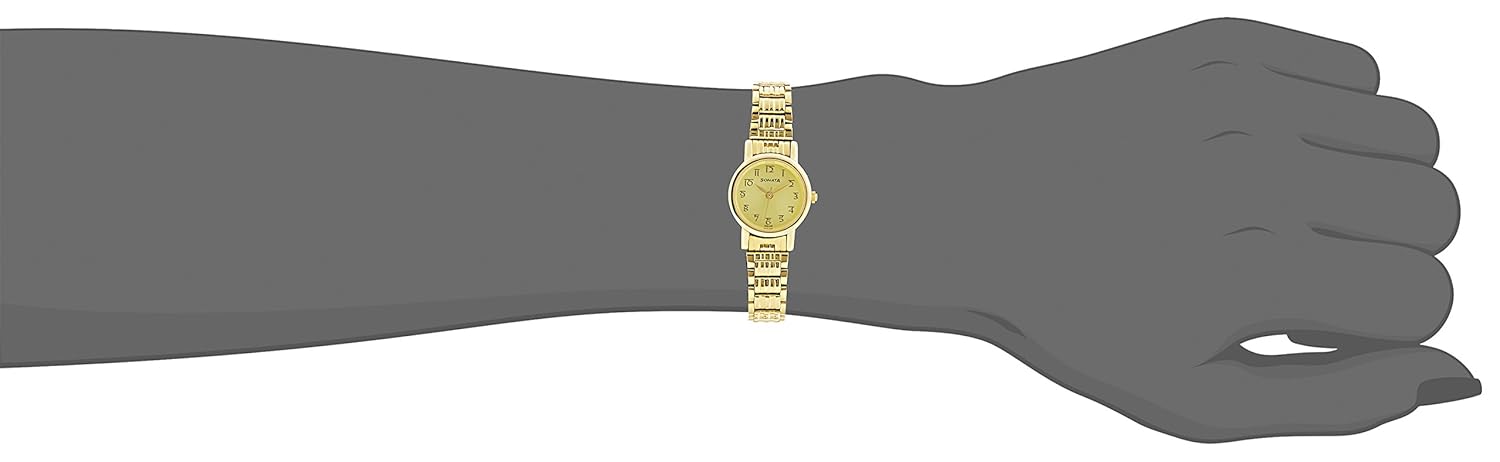 sonata analog gold dial men's watch -nk8976ym06w