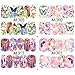Ruior 50 Sheets Mixed Designs Watermark Transfer Nail Art Stickers Manicure Tips DIY Nail Art Equipment