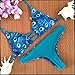 Sexybody Printing Push Up Top & Triangle Bottom Women Swimwear Bikini Green Small