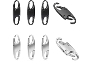 AMSGANK Anti Theft Zipper Lock, 8 PCS Double Opening Backpack Zipper Lock to Keep The Zippers Closed Pull Locks Replacement f