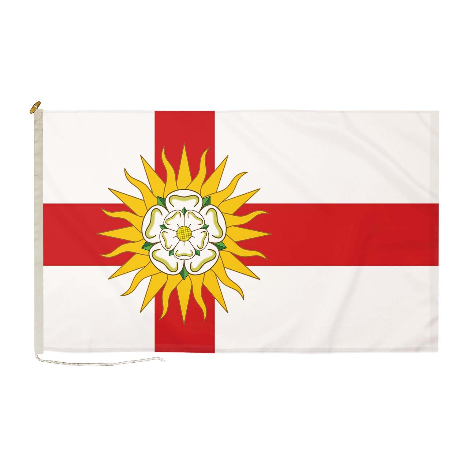DuraFlag West Riding of Yorkshire 5ft x 3ft with Rope and Toggled - Premium Quality 5x3 West Yorkshire Flags