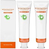 2PCS White Toothpaste for Teeth Whitening, Teeth Whitening Kit, Tooth Stain Removal Colour Corrector, Helps Remove Coffee, Tea &amp; Wine Stain, Deep Cleaning Care, 100g