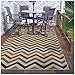 Superior Chevron Collection 5' x 8' Area Rug, Indoor/Outdoor Rug with Jute Backing, Durable and Beautiful Woven Structure, Contemporary Multi-colored Zig-Zag Pattern