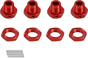 POLANTA 17mm Aluminum Alloy 6mm Extended Hub Hex Nut Set for ARRMA Kraton 4s Outcast 4s Upgrade Parts