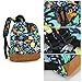 Zicac Childrens' Cute Canvas School Backpacks Mini Rucksack School Bag (S, Blue-Coffee)