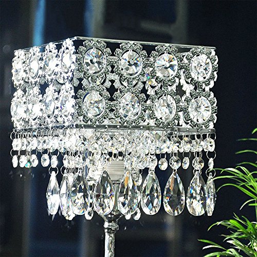 Adecco LLC 10Pcs Clear Crystal Teardrop Chandelier Prism Pendants Shiny Glass Crystals Beads for Light Lamp, Jewelry Making.
