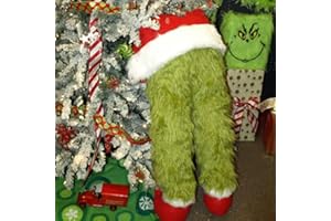 NIGHT-GRING Christmas Elf Body Furry Green Head/Arm/Legs for Tree Decorations, Tree Topper, Ornaments, Party (Elf Legs)