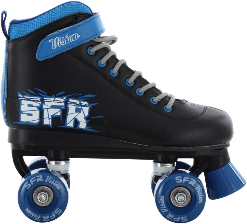 SFR Vision II Roller Quad Skate Black/Blue UK6/EU39.5, Black / Blue - Image 3