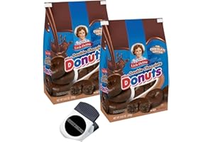Double Chocolate Donette Bag, Little Debbie Donut Snack Packs (Frosted, Mini Re-closeable Bag 10 oz) 2 Pack Double Chocolate And (1) BVOJ SALES Magnet Clip